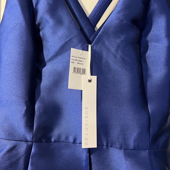Adelyn Rae shiny cobalt blue dress - size M - NWT - Picture 2 of 3